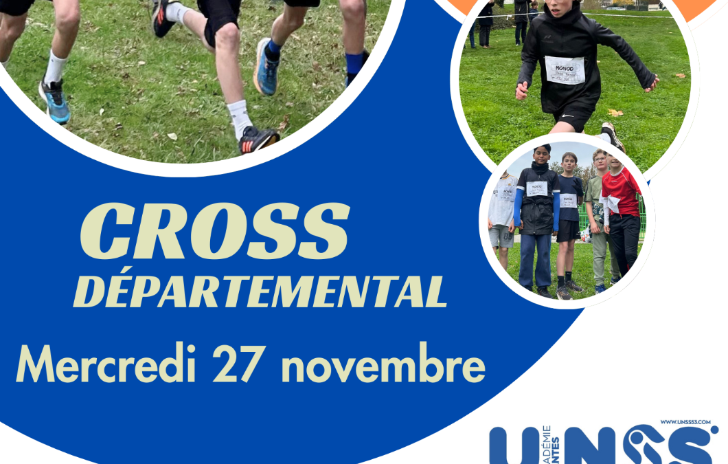 Cross départemental : mercredi 27 novembre